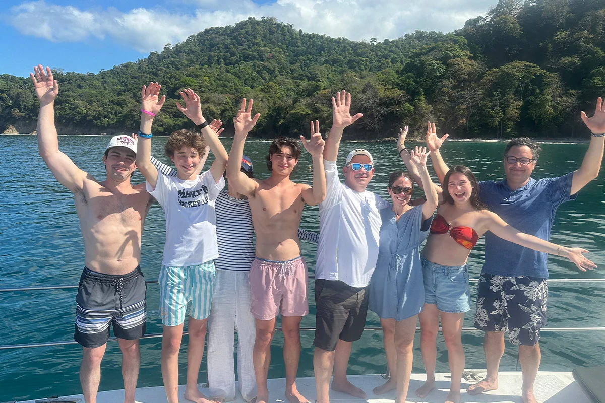 Relax on catamaran jaco