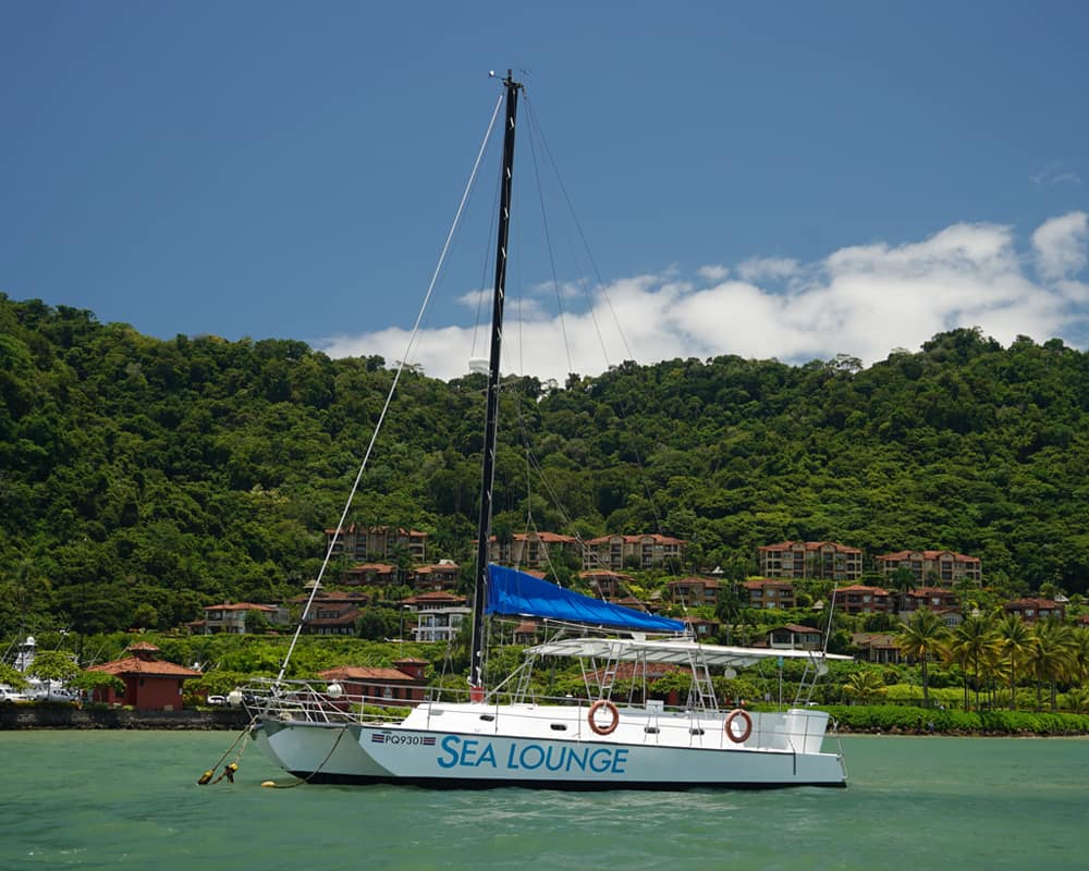 Sealounge Catamaran at Playa Fantasia Costa Rica