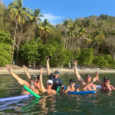 families snorkeling in Jaco Costa Rica